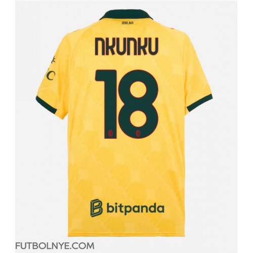 Camiseta AC Milan Christopher Nkunku #18 Tercera Equipación 2025-26 manga corta